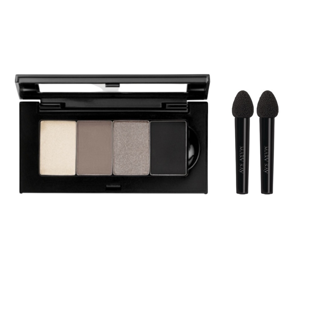 Mary Kay Petite Palette (unfilled), Black with Eyeshadow Sponge Applicator NEW